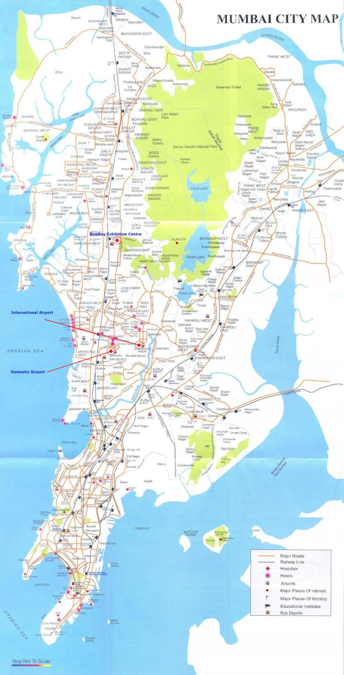 mapa z Bombaja