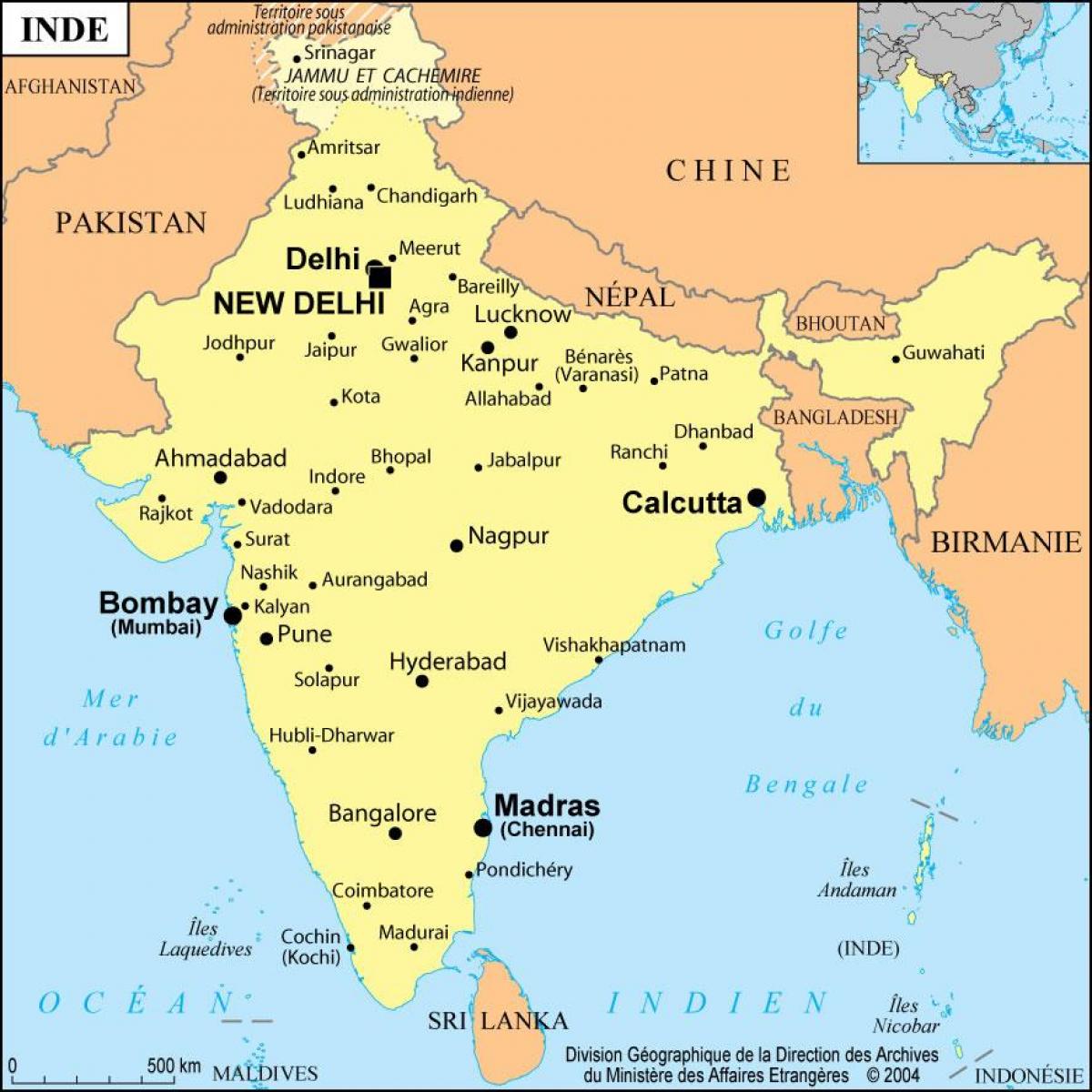 mapa z Bombaja v indii