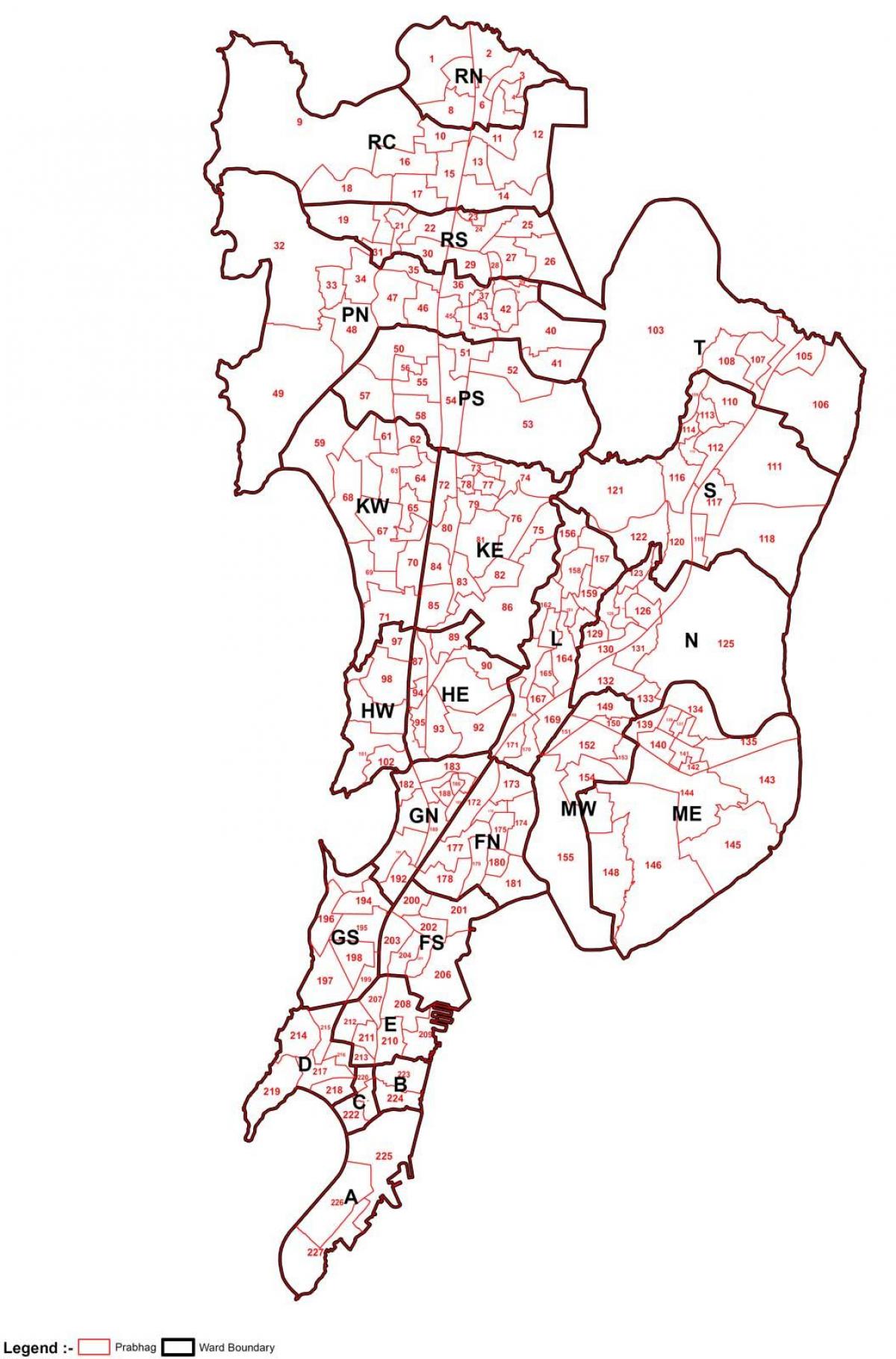 Mumbai mapu oblasti múdry