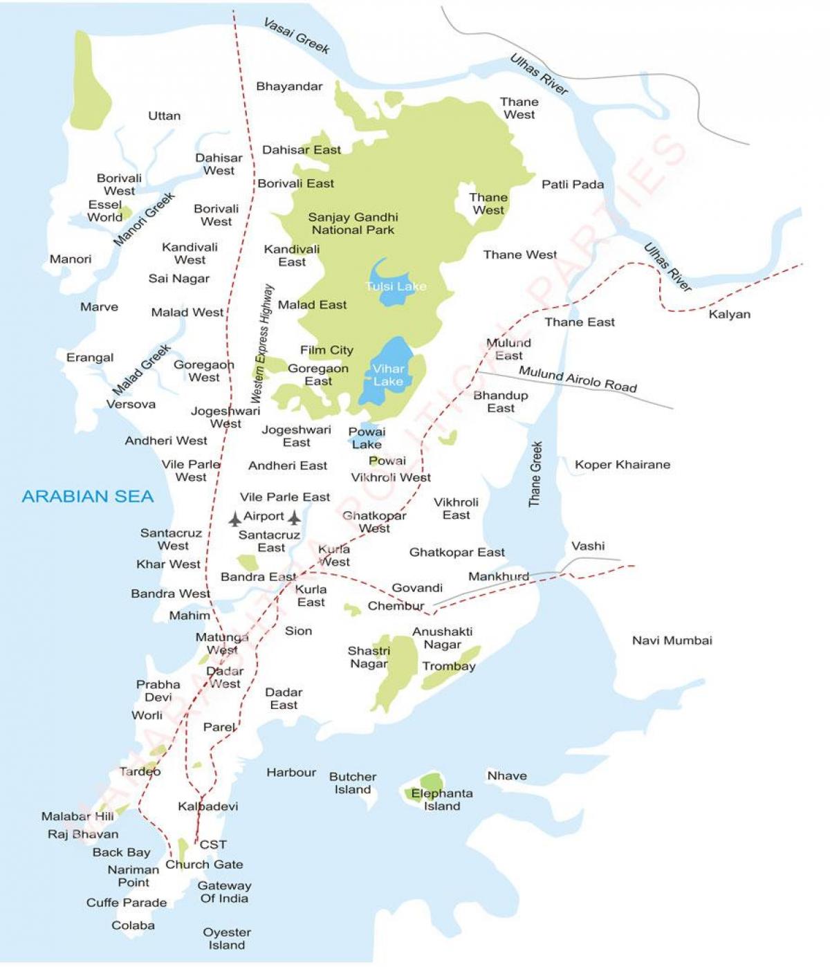 Bombaja štátu mapu