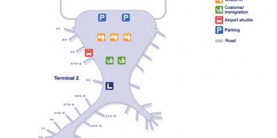 Terminál 2 Mumbai airport mapu