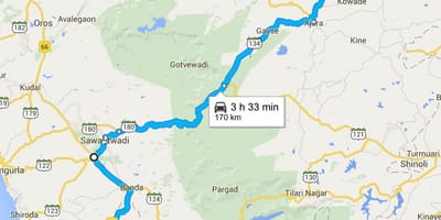 Bombaja do goa diaľnici mapu