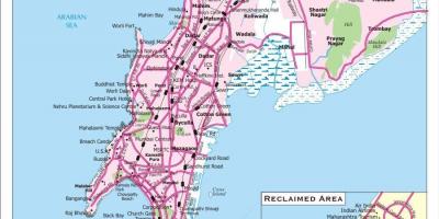Cestnú mapu Mumbai mesta