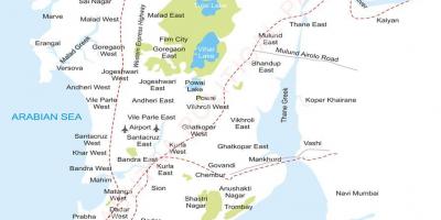 Mumbai predmestí mapu