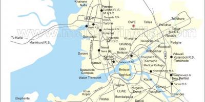 Mapa nových Mumbai