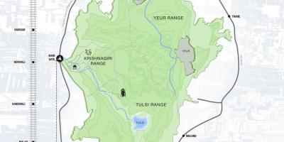 Mapa sanjay gandhi národný park