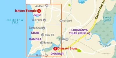 Mapa väčšiu Mumbai
